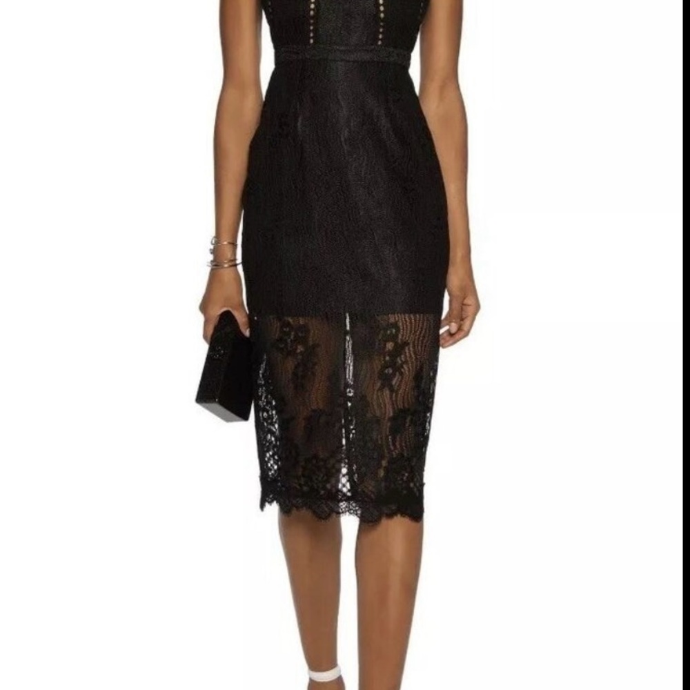Alexis Black Lace Midi Dress